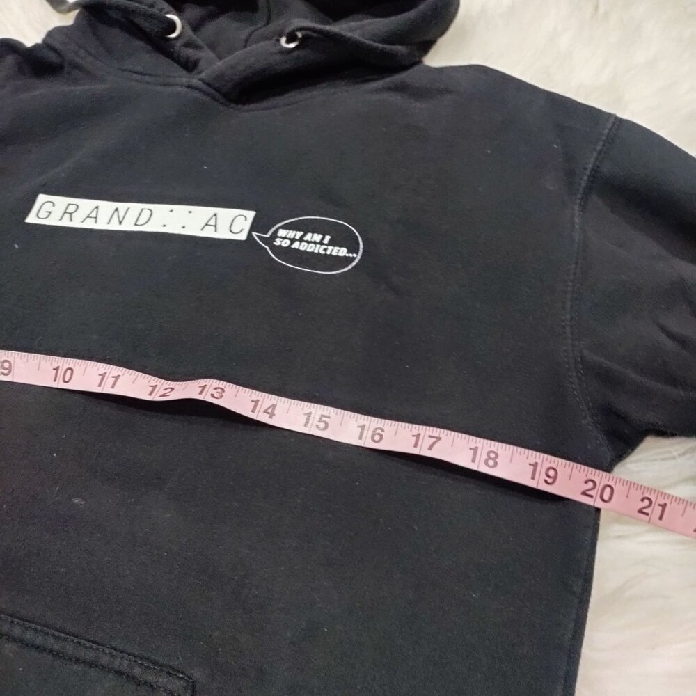 Grand AC 75 Mile Why I'm So Addicted Black Running Hoodie Sweater Men's Small - Picture 8 of 10